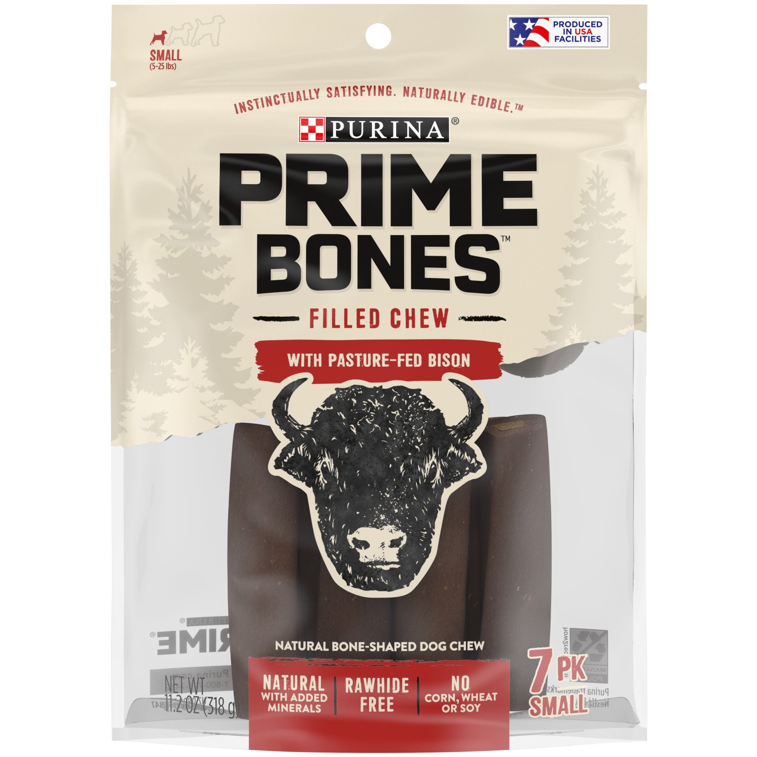 Prime Purina Prime Bones Made in USA Facilities Natural Small Dog