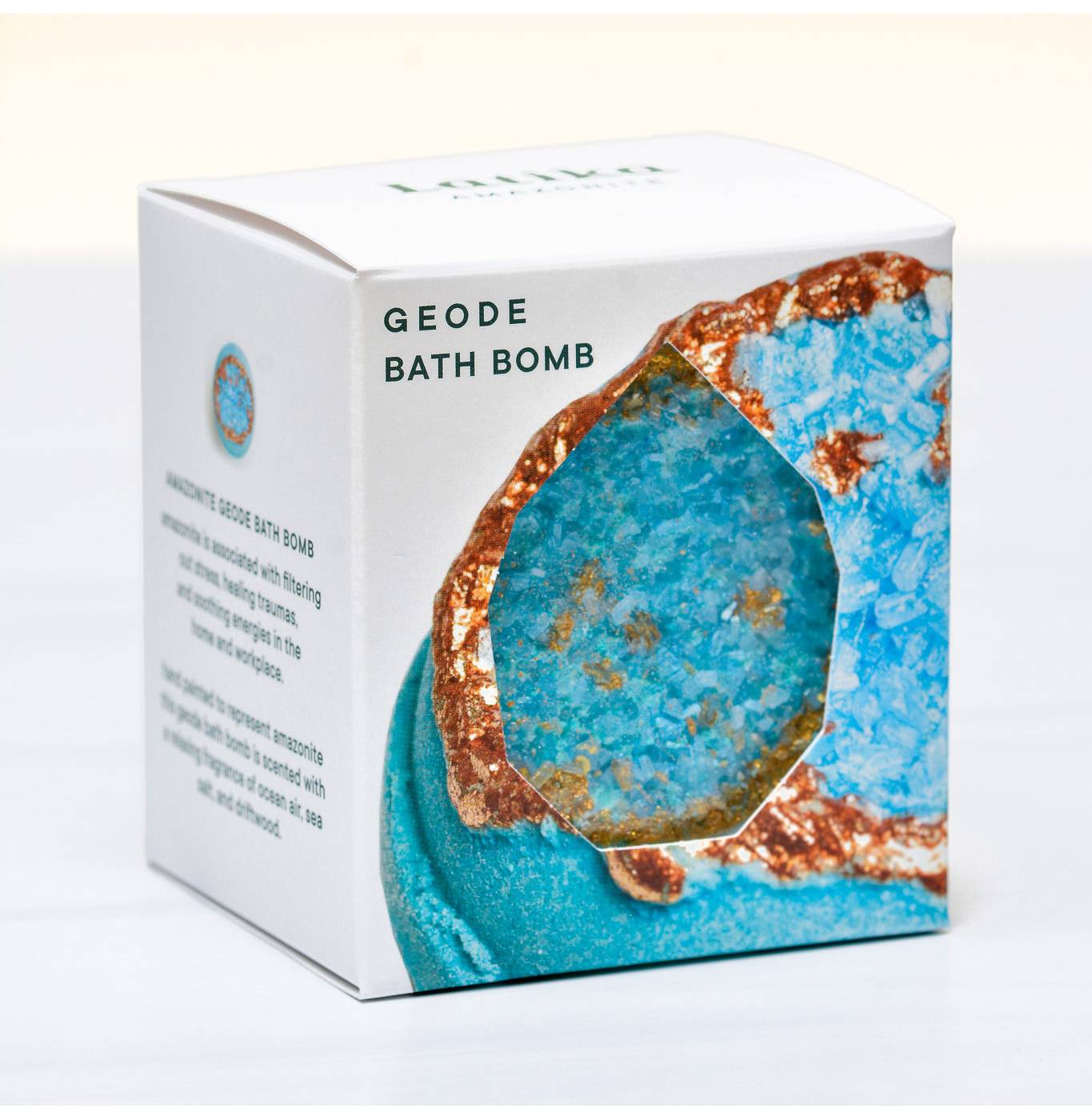 Latika Body Essentials Amazonite Geode Bath Bomb Earthy Scent Shop