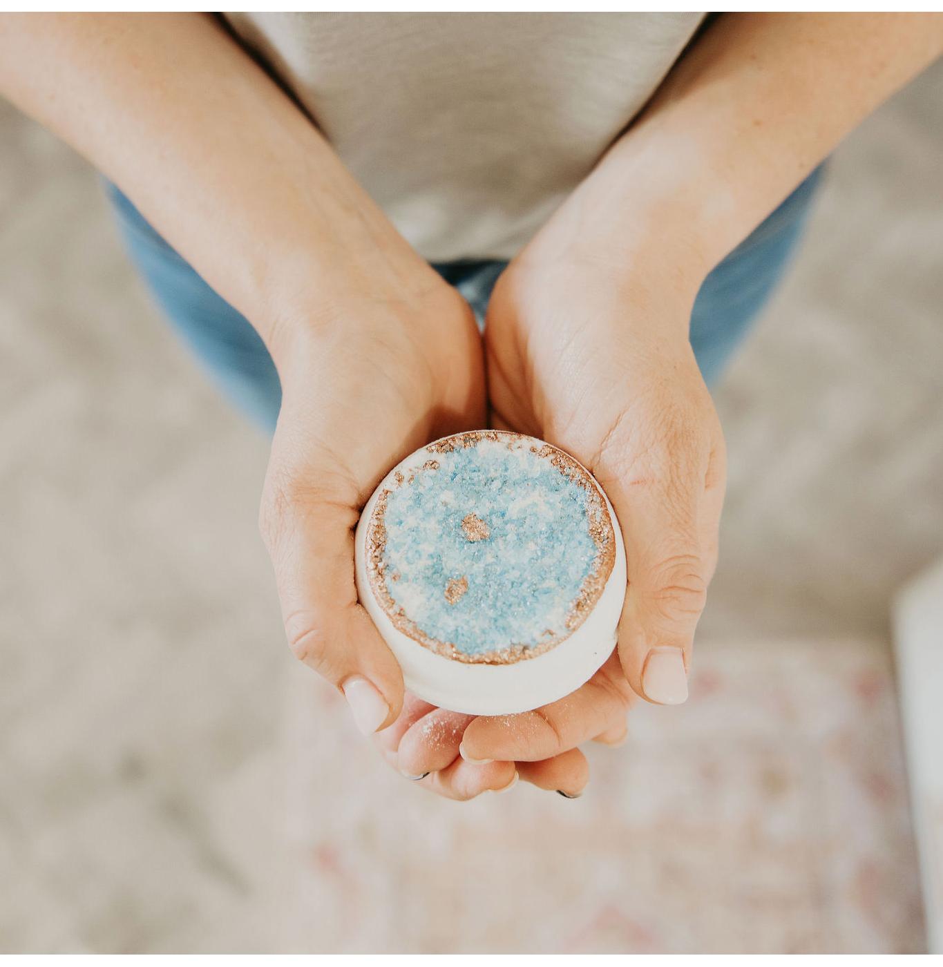 Latika Body Essentials Turquoise Geode Bath Bomb; image 2 of 11