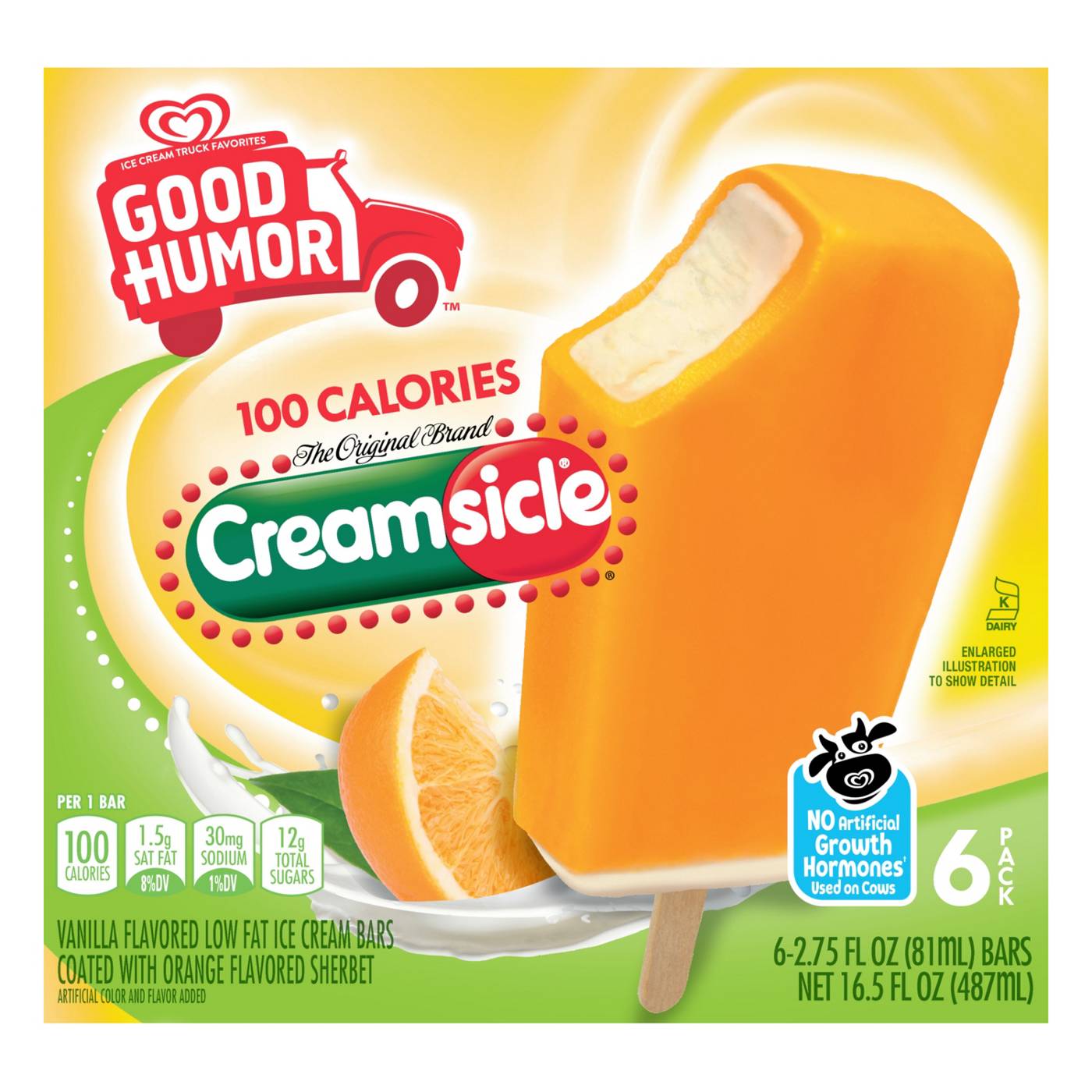 Good Humor Creamsicle Ice Cream Bars; image 1 of 11