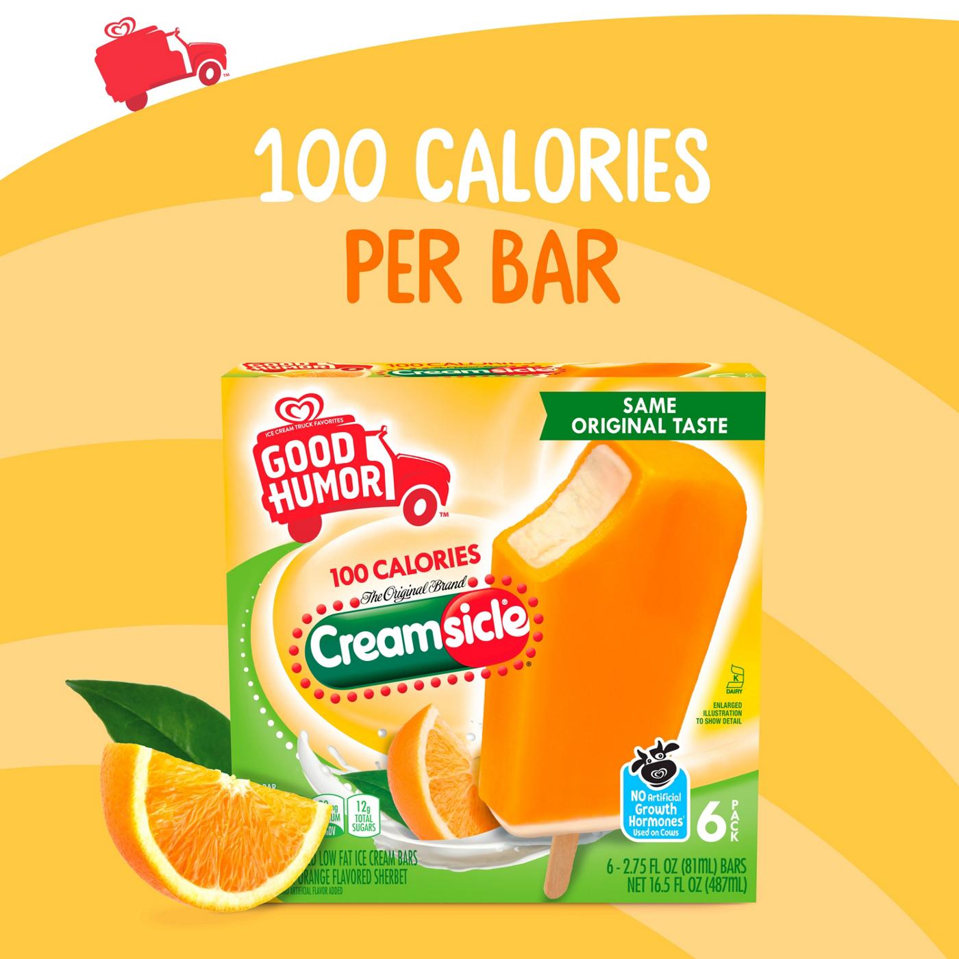 Good Humor Creamsicle Ice Cream Bars; image 4 of 8