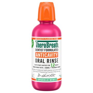 TheraBreath Anticavity Fluoride Mouthwash - Sparkle Mint, 16 oz