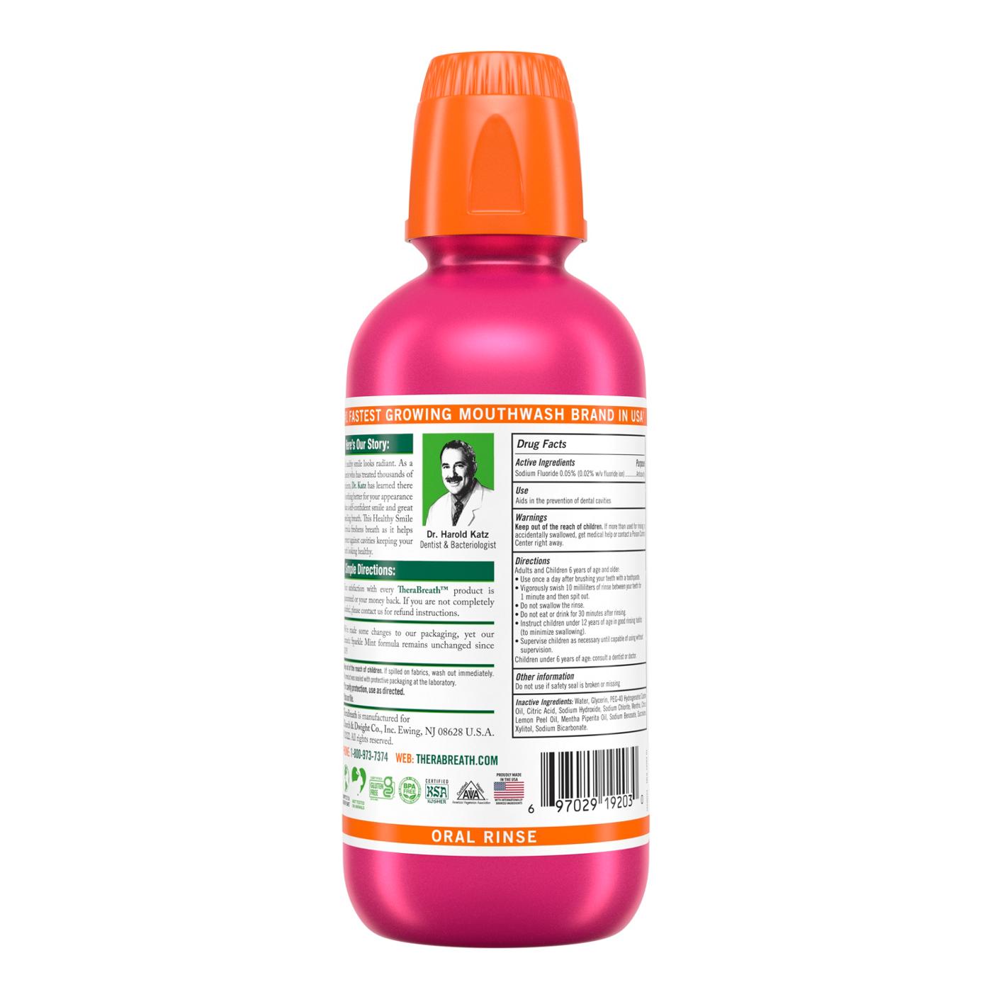 TheraBreath Anticavity Fluoride Mouthwash - Sparkle Mint; image 2 of 5