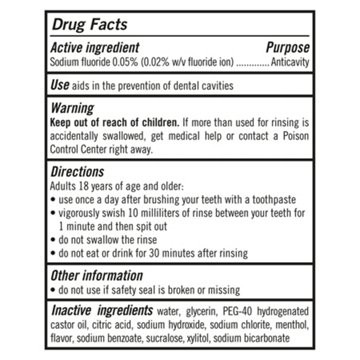 TheraBreath Anticavity Fluoride Mouthwash - Sparkle Mint, 16 oz