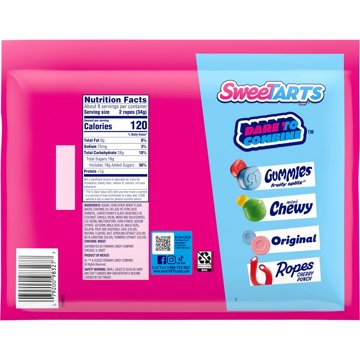 SweeTARTS Twisted Rainbow Punch Soft & Chewy Ropes