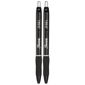 Sharpie S-Gel 0.7mm Retractable Gel Pens - Black Ink, 2 pk