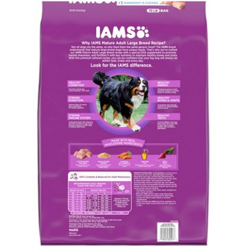 IAMS Proactive Health Healthy Aging Large Breed Dry Senior Dog Food - Real Chicken