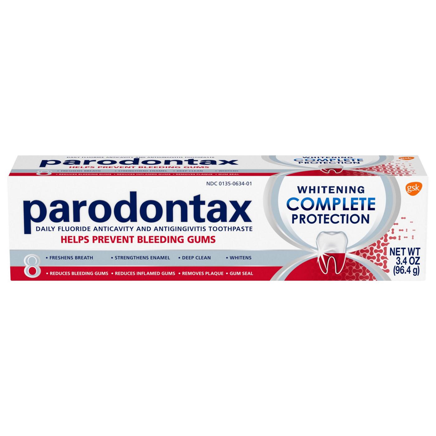 Parodontax Complete Protection Teeth Whitening Toothpaste for Bleeding Gums; image 1 of 2