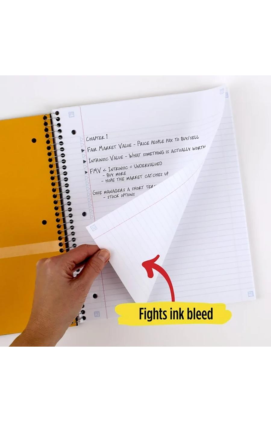 Five Star 1 Subject College Ruled Spiral Notebook - Pacific Blue; image 2 of 2