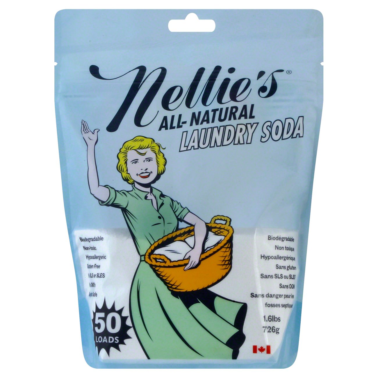 co⭐︎NATURAL LAUNDRY Nellie's All-Natural Laundry Soda 100 Loads, 3.3 lbs | Central