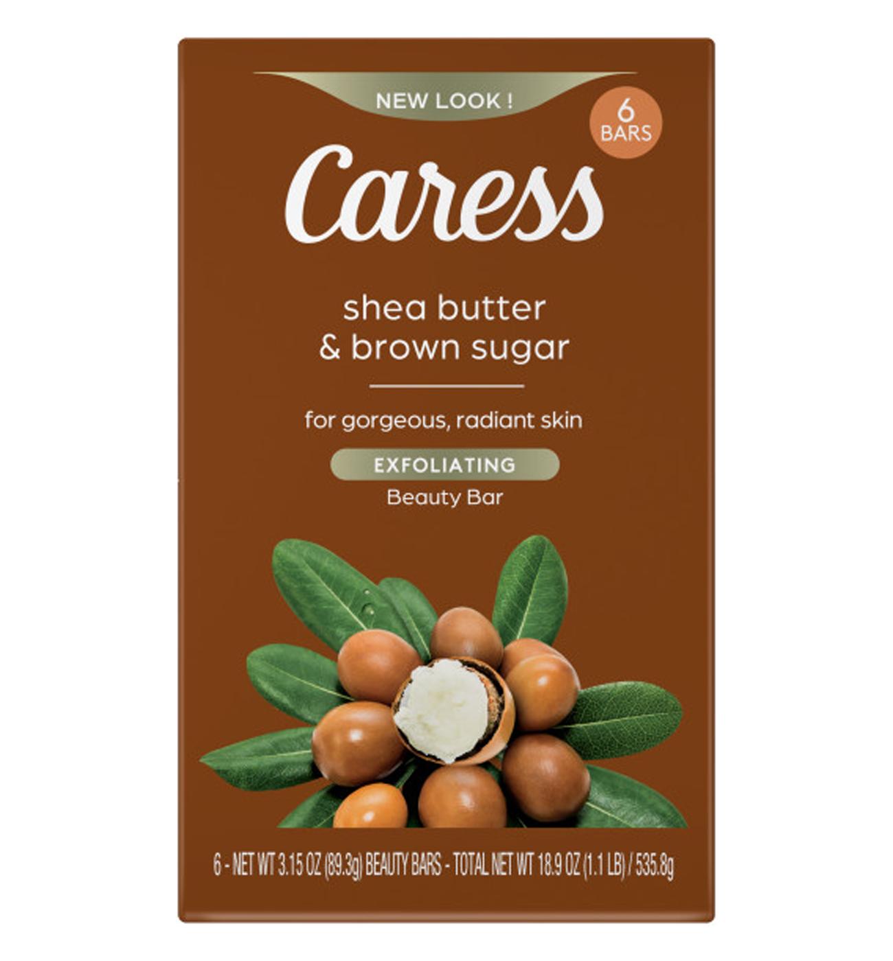 Caress Shea Butter & Brown Sugar Beauty Bar Soap; image 1 of 2