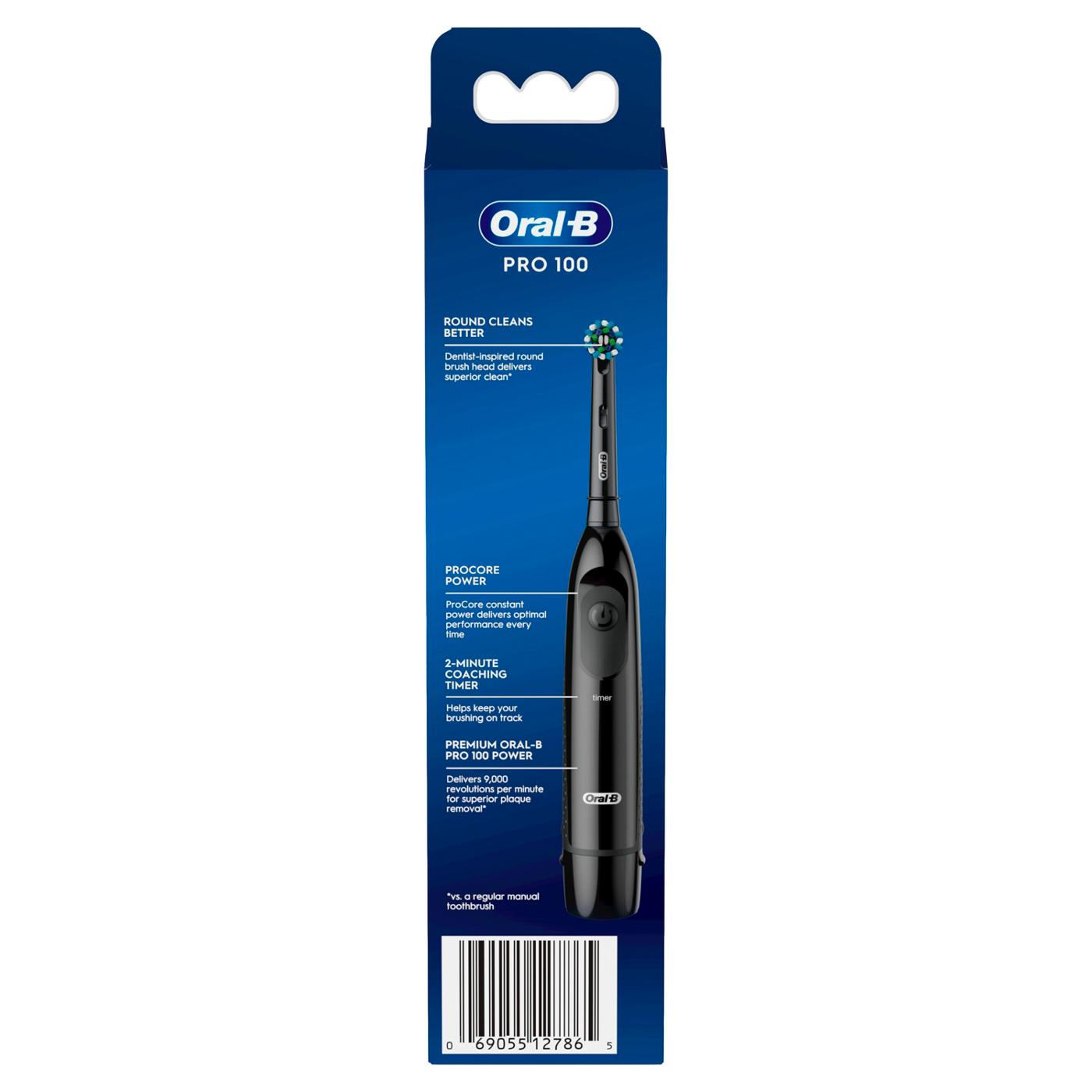 Oral-B Pro 100 Cross Action Powered Toothbrush - Black; image 8 of 8