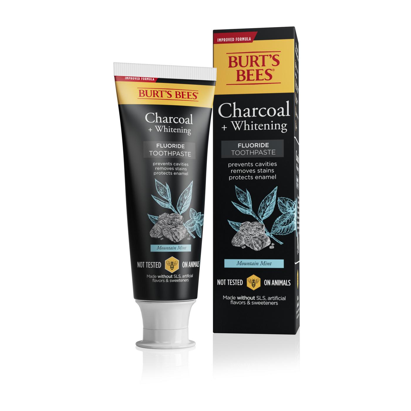 Burt's Bees Charcoal Fluoride Toothpaste - Charcoal Peppermint; image 6 of 7