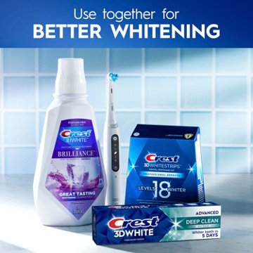 Crest 3DWhite Advanced Deep Clean Teeth Whitening Toothpaste, 3.3 oz