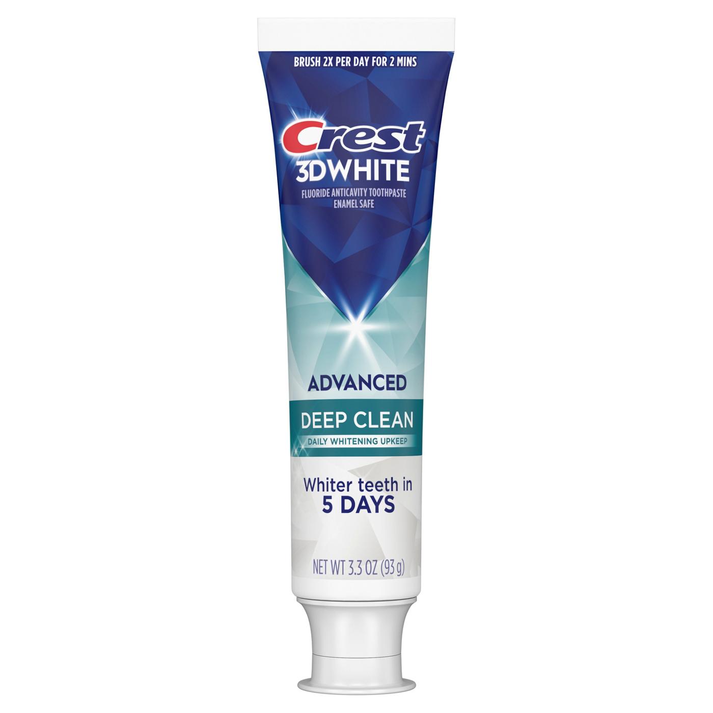 Crest 3DWhite Advanced Deep Clean Teeth Whitening Toothpaste; image 10 of 10