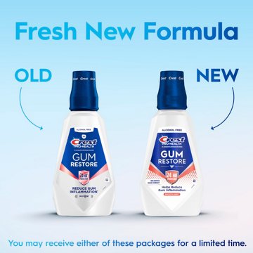 Crest Pro-Health Gum Restore Mouthwash, Antigingivitis/Antiplaque, Smooth Mint