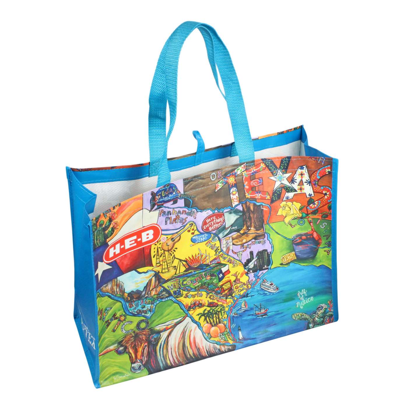 H-E-B Texas Artist '20 Reusable Shopping Bag - Roadmap; image 2 of 2