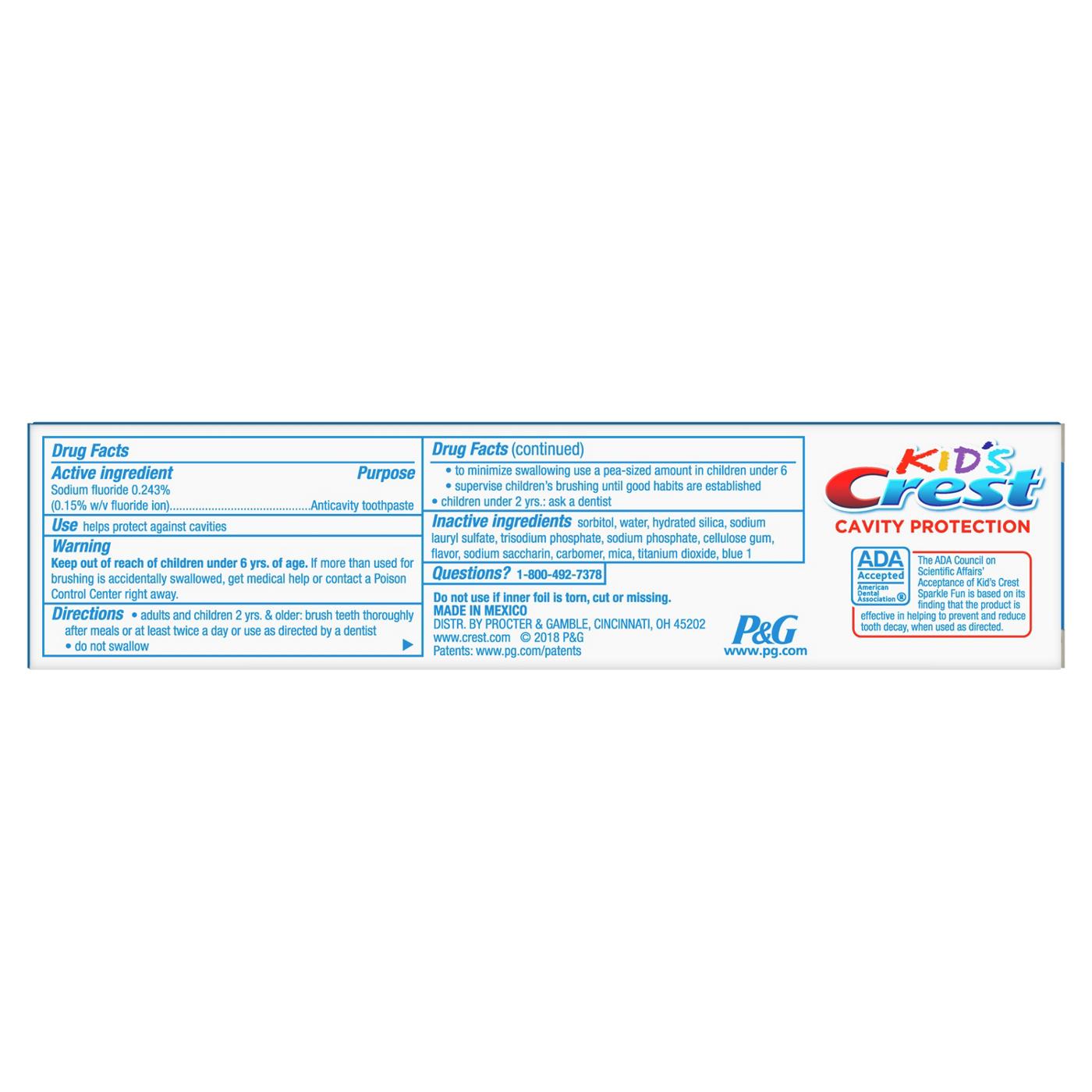 Crest Kid's Cavity Protection Toothpaste - Sparkle Fun; image 3 of 7