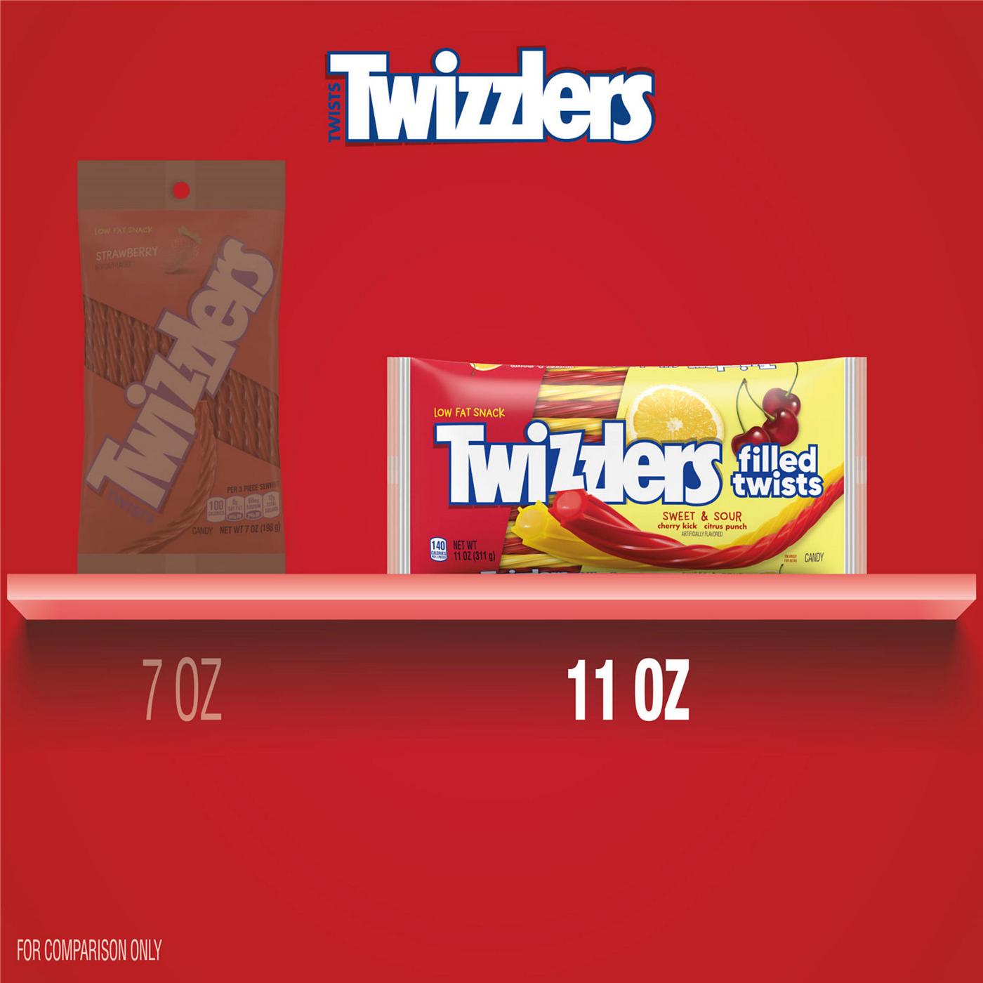 Twizzlers Filled Twists Cherry & Citrus Flavored Sweet & Sour Chewy Candy Unwrapped Bag; image 5 of 6