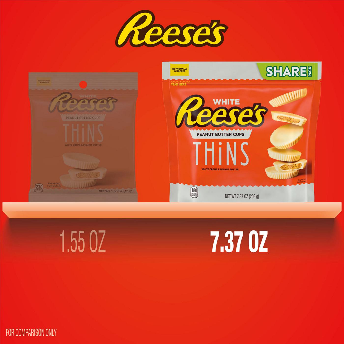 Reese's Thins White Creme Peanut Butter Cups Candy - Share Pack; image 3 of 7
