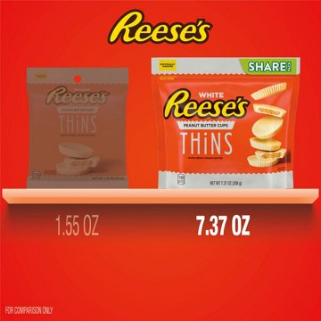 Reese's Thins White Creme Peanut Butter Cups Candy - Share Pack