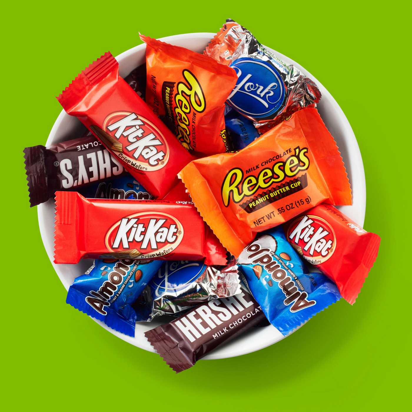 Hershey's, York, Reese's, Almond Joy, & Kit Kat Assorted Snack Size Chocolate Candy - Party Pack; image 6 of 7