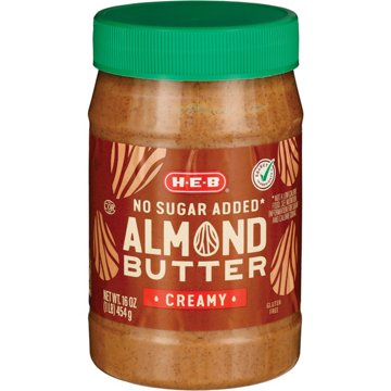H-E-B No Sugar Added Creamy Almond Butter, 16 oz