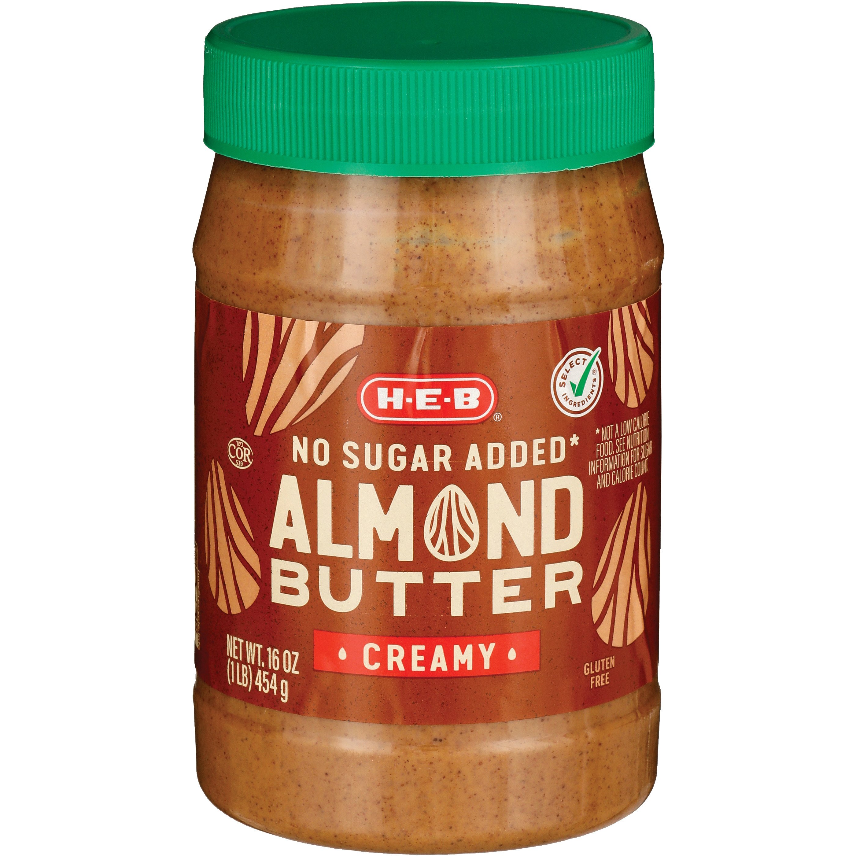 H E B No Sugar Added Creamy Almond Butter Shop Peanut Butter At H E B