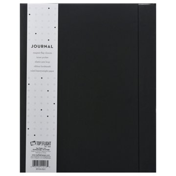 Top Flight Leatherette Journal with Magnetic Flap, 8.2" x 6.75"
