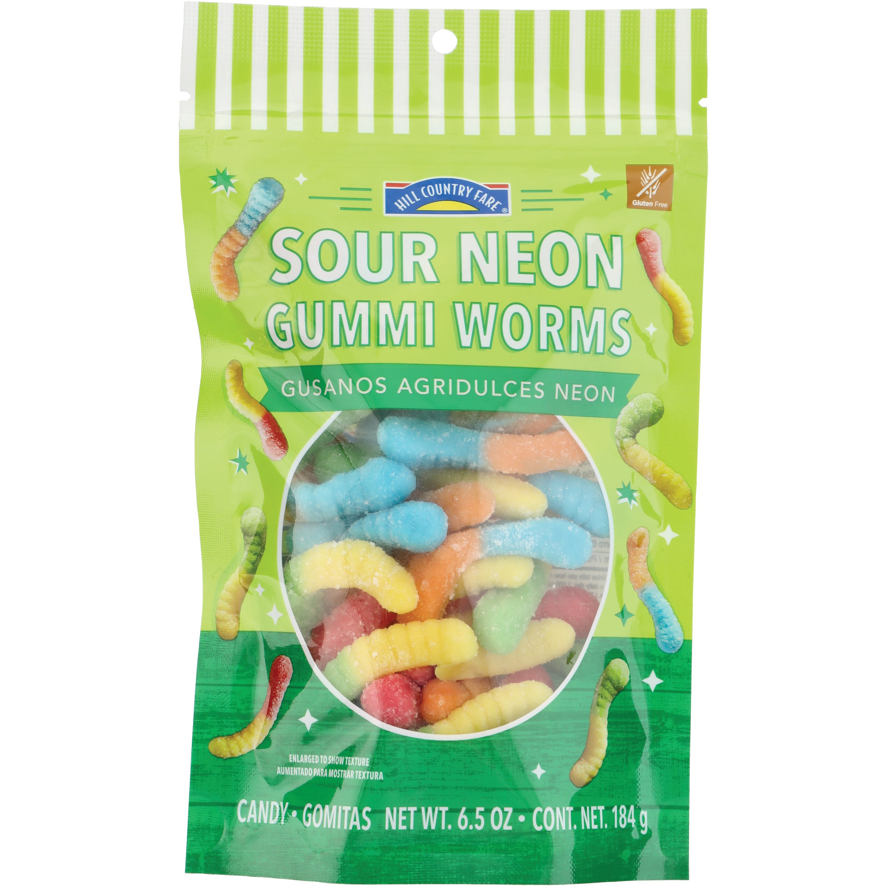 Hill Country Fare Neon Sour Gummi Worms Shop Candy at HEB