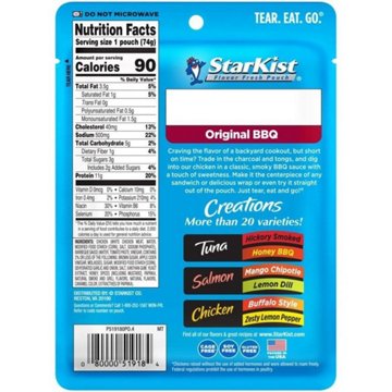 StarKist Chicken Creations Original BBQ Pouch, 2.6 oz