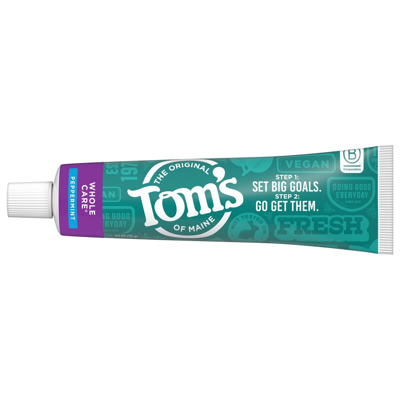 Tom's of Maine Whole Care Anticavity Toothpaste - Peppermint; image 8 of 8