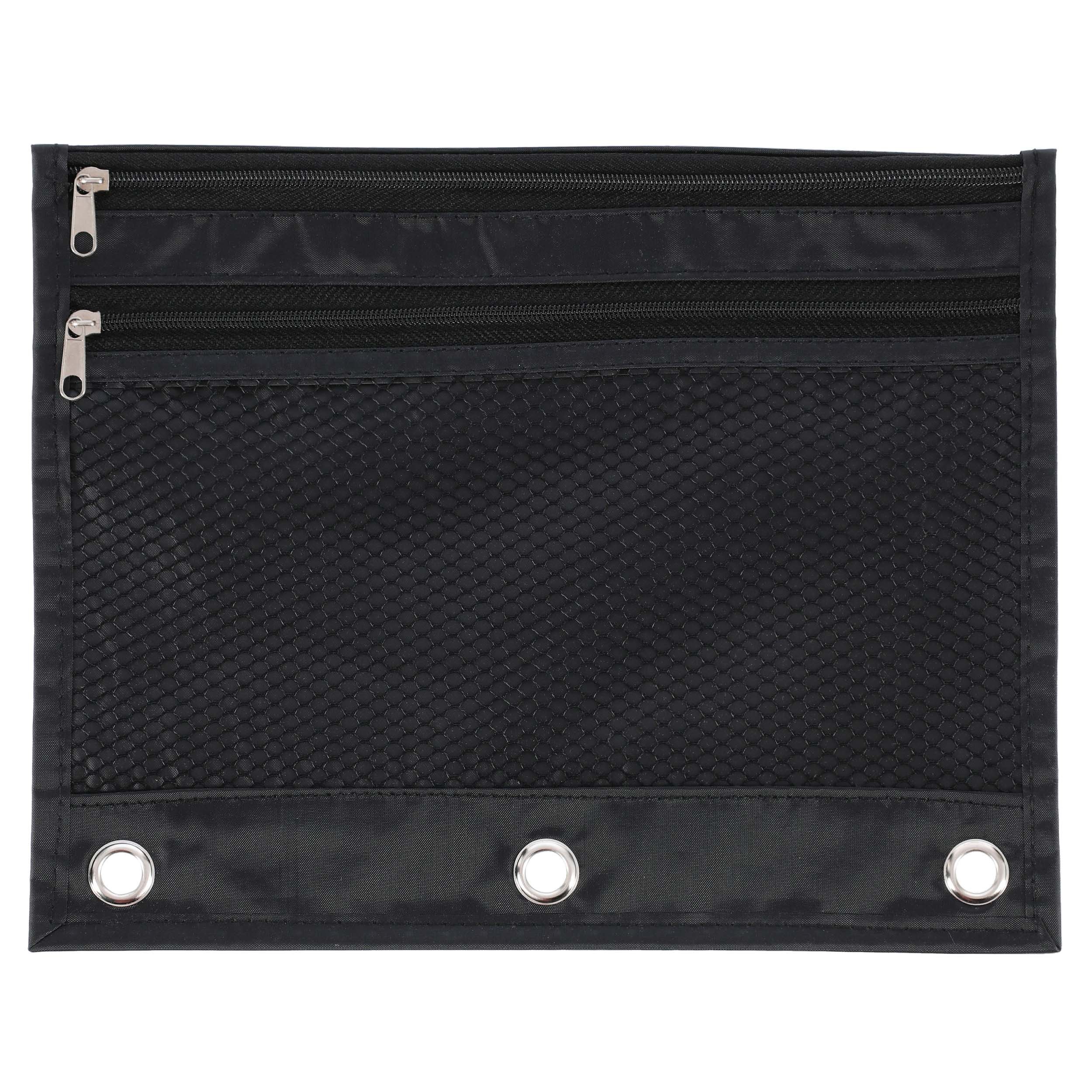 Pencil Case, Black, Side Opening Pouch –