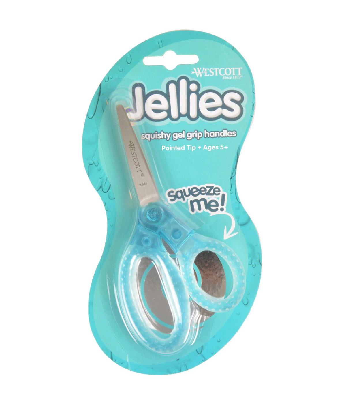 Westcott Jellies Pointed Tip Kids Scissors - Blue; image 1 of 2