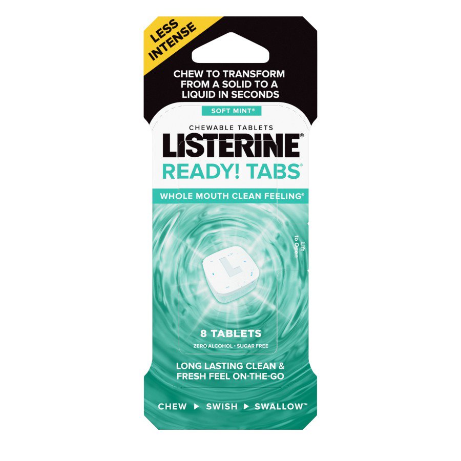 Listerine Ready! Tabs Chewable Tablets Soft Mint Shop Mouthwash at HEB
