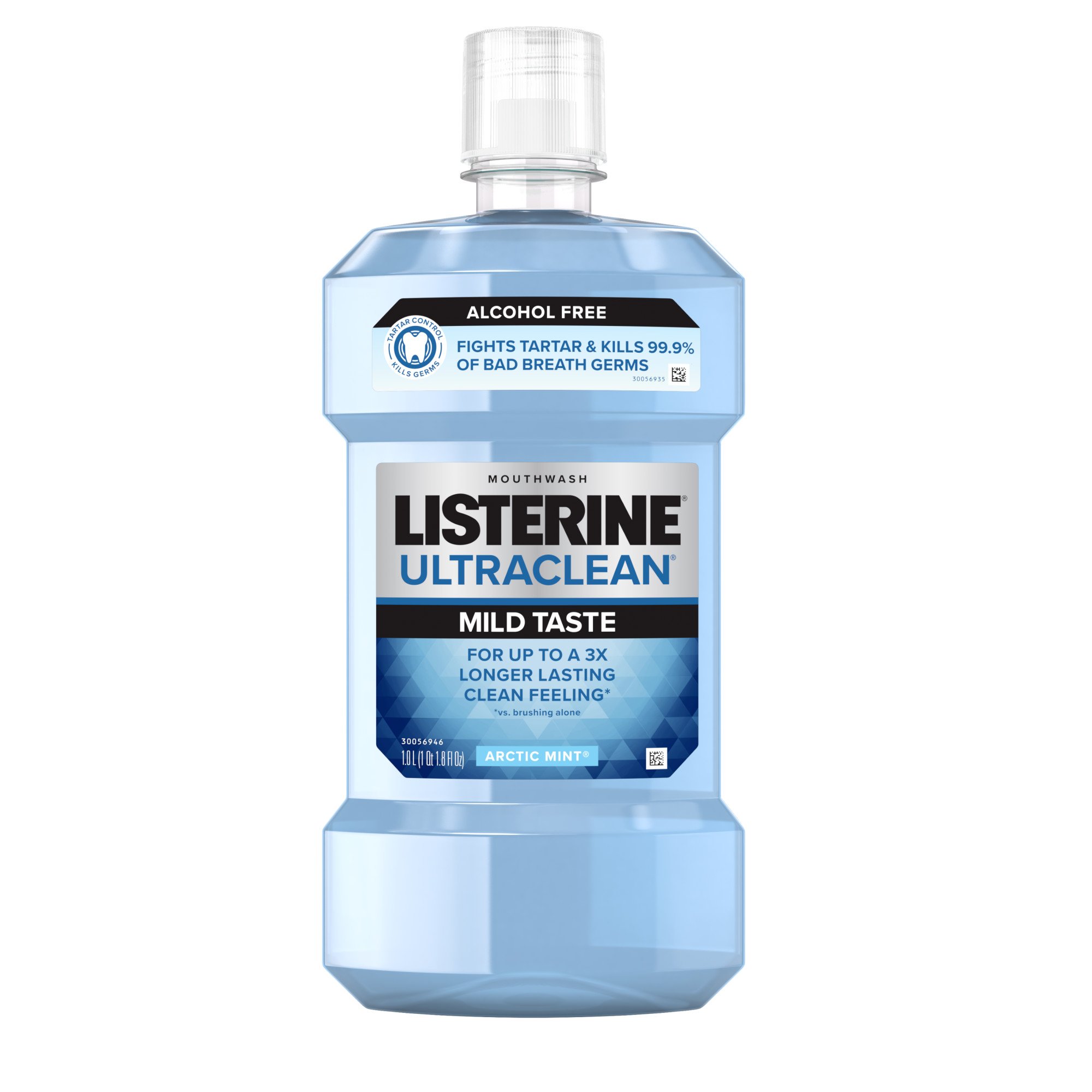 Listerine Ultraclean Zero Alcohol Mouthwash - Arctic Mint, 33.8 oz