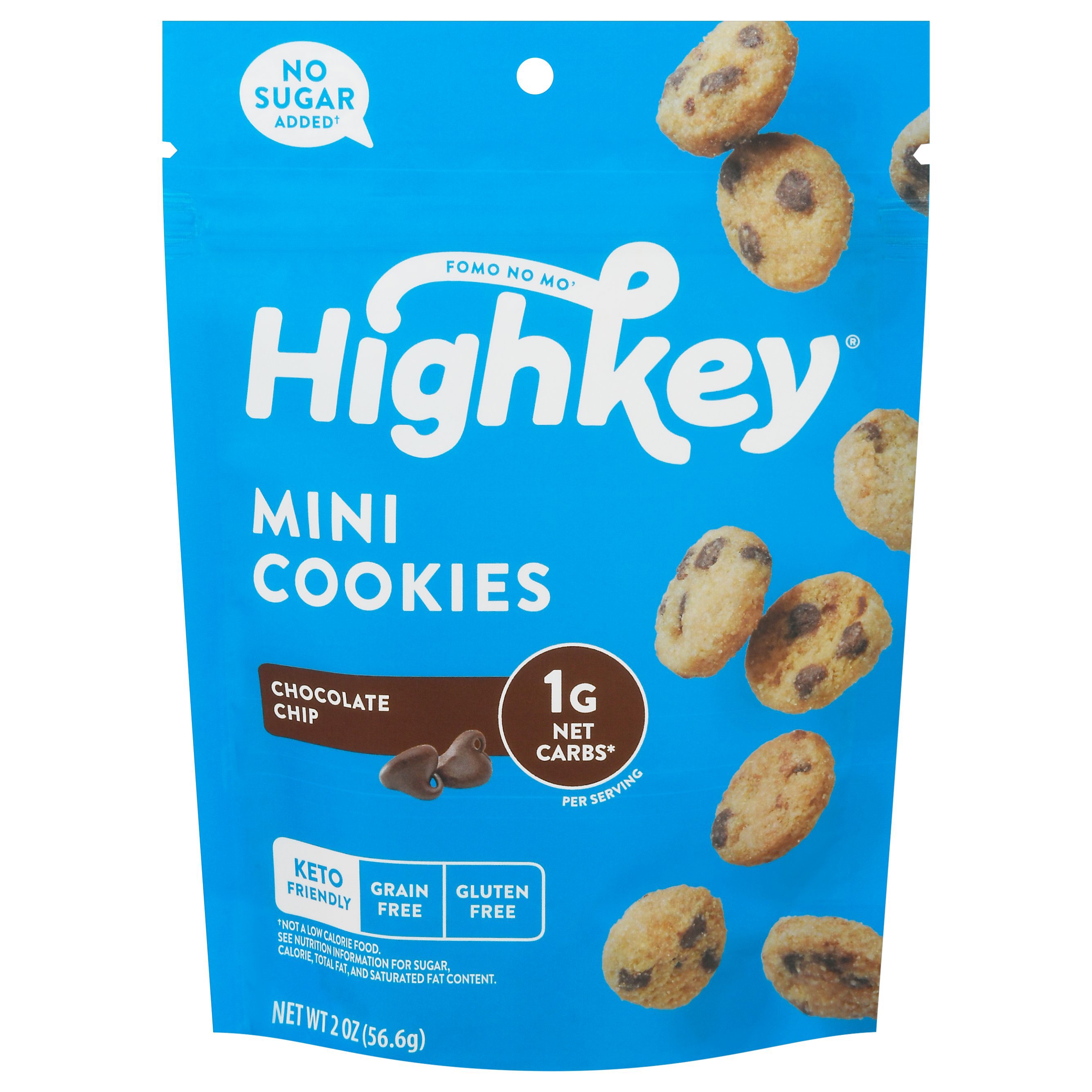 Highkey Low Carb Chocolate Chip Mini Cookies, 2 oz