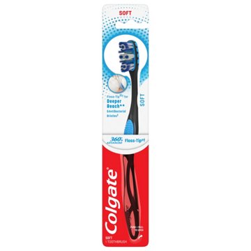 Colgate 360 Advanced Floss-Tip Toothbrush - Soft