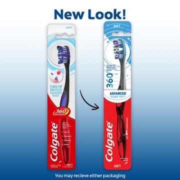 Colgate 360 Advanced Floss-Tip Toothbrush - Soft