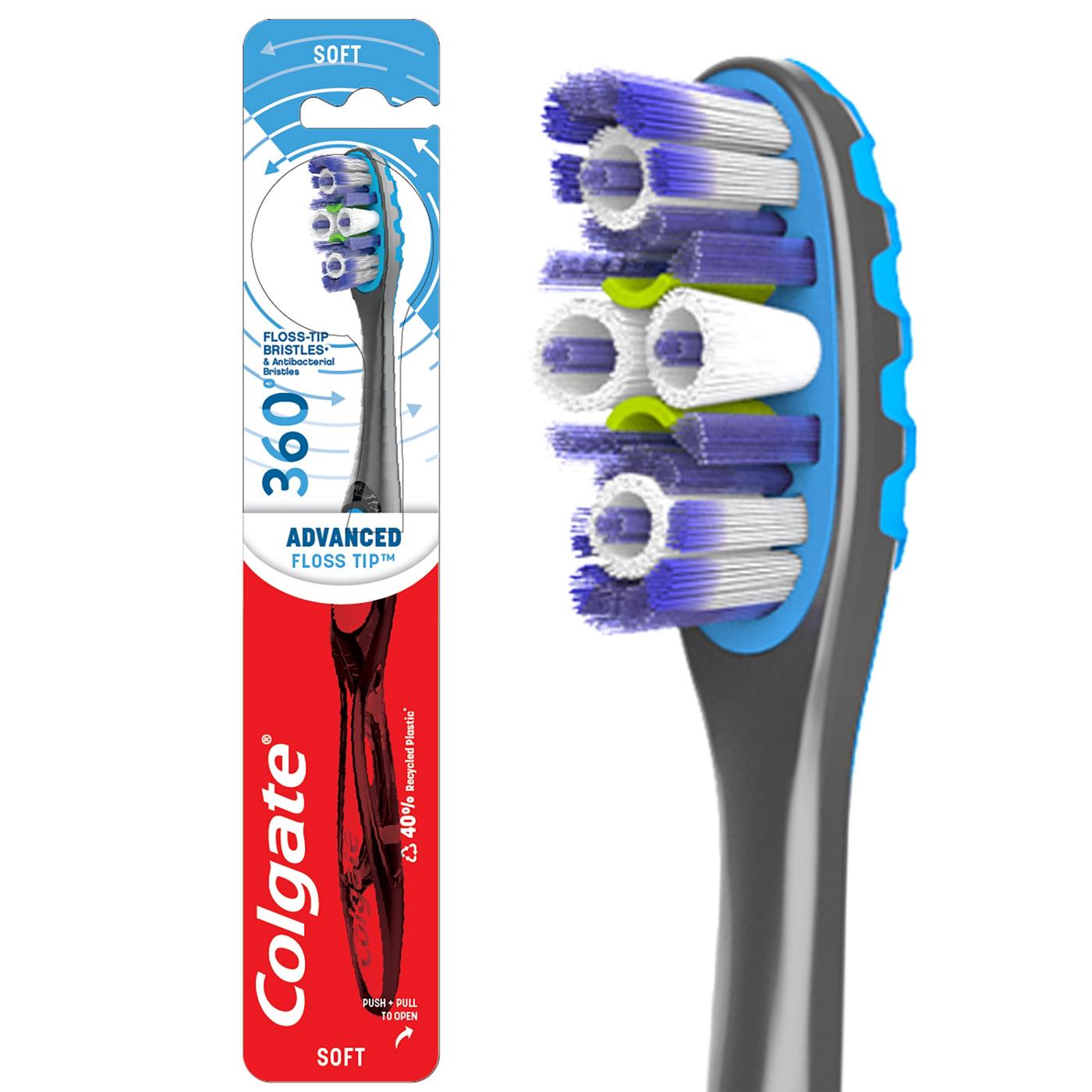 Colgate 360 Advanced Floss-Tip Toothbrush - Soft; image 6 of 8