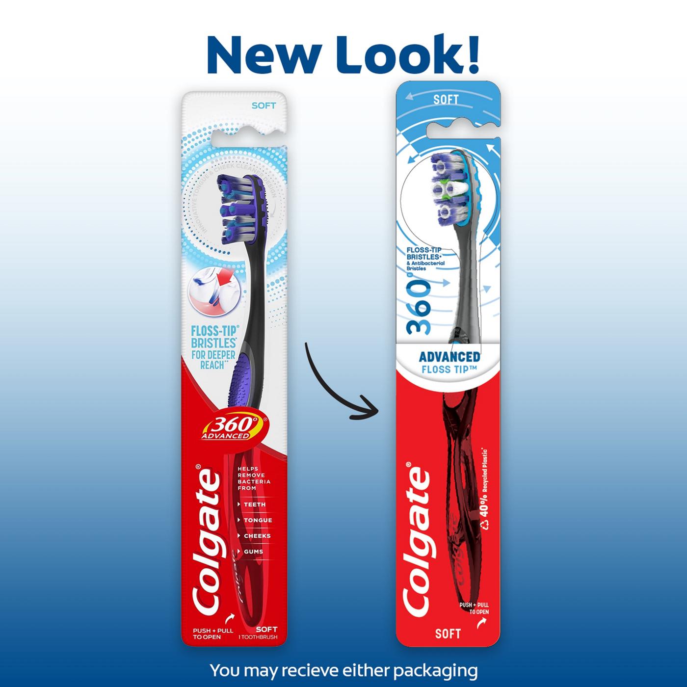 Colgate 360 Advanced Floss-Tip Toothbrush - Soft; image 8 of 8