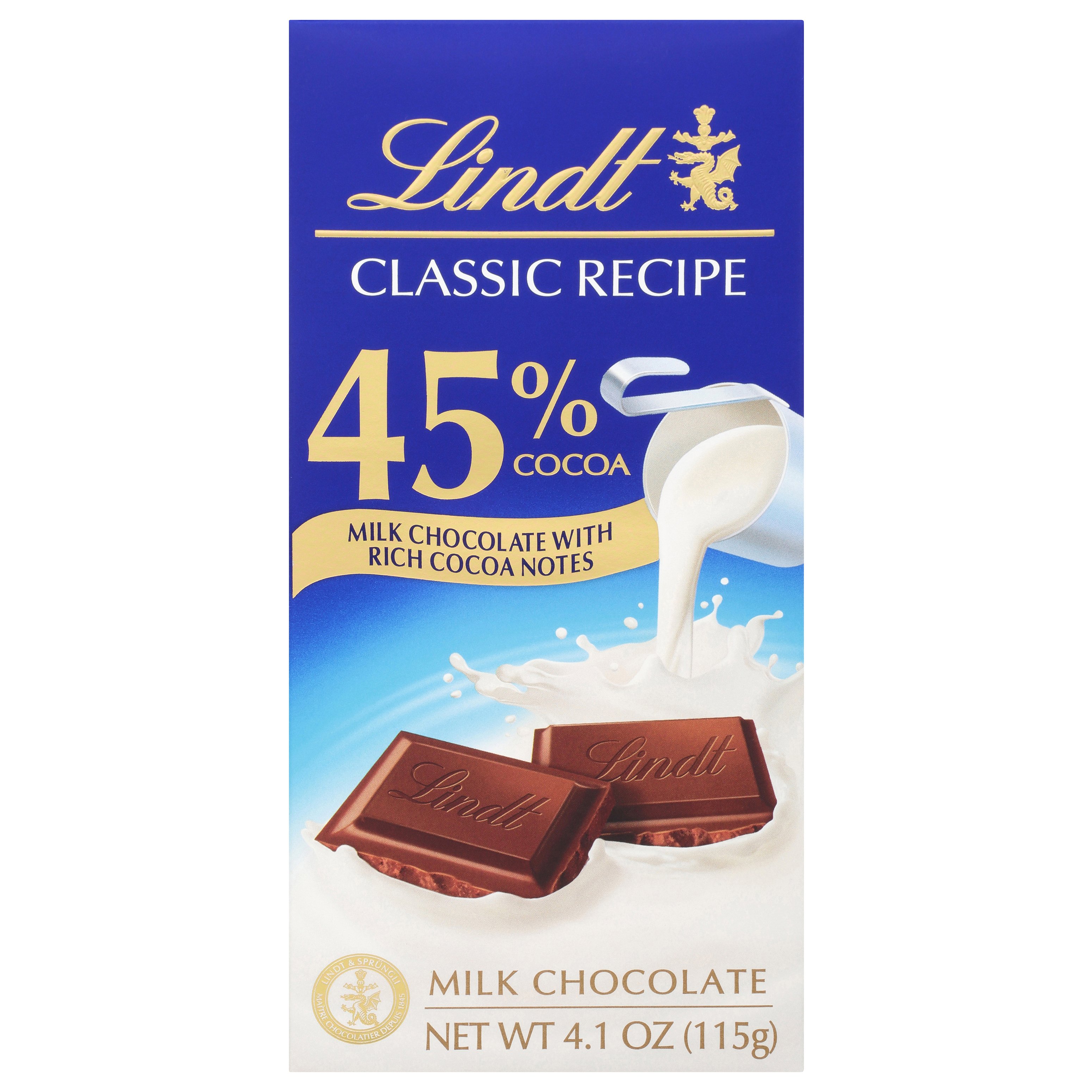 Lindt Classic Recipe 45 Cocoa Milk Chocolate Bar Shop Candy at HEB