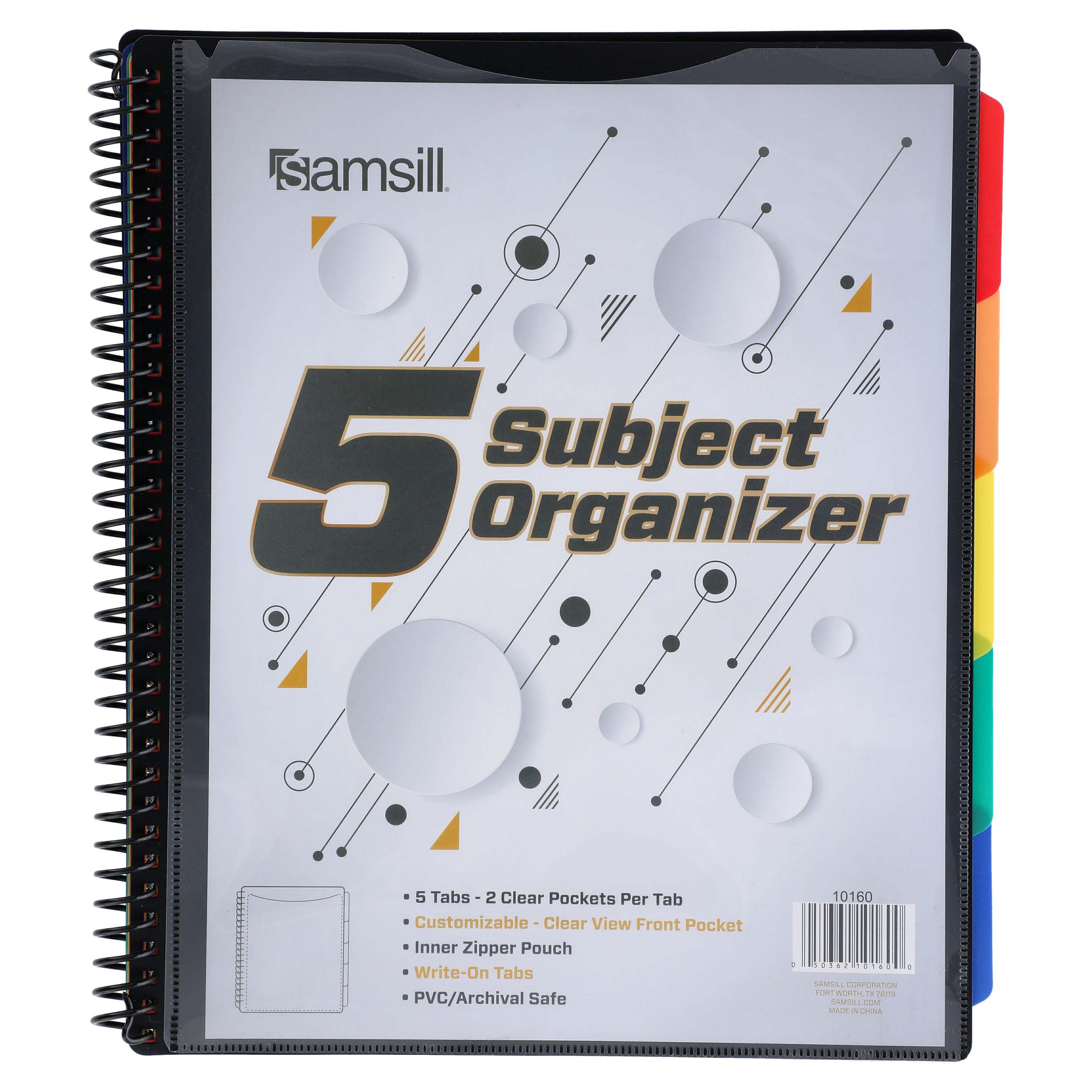 Samsill 5 Subject Spiral Pocket Organizer Shop Dividers & Labels at HEB