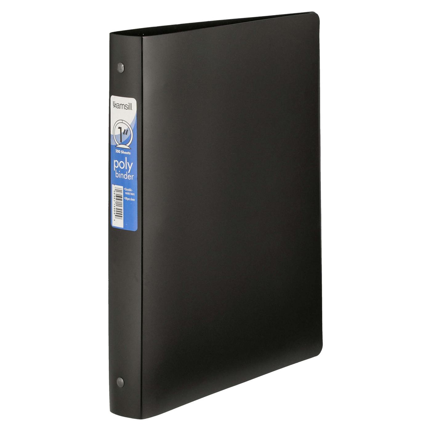 Samsill Black Poly Binder - Shop Binders at H-E-B