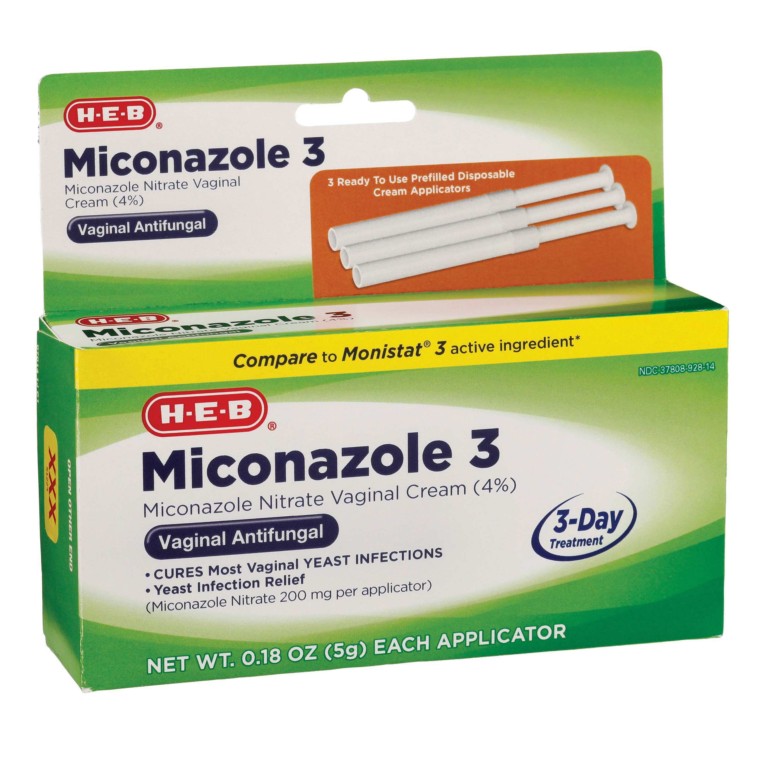 HEB Miconazole 3 Vaginal Antifungal Cream Shop Medicines