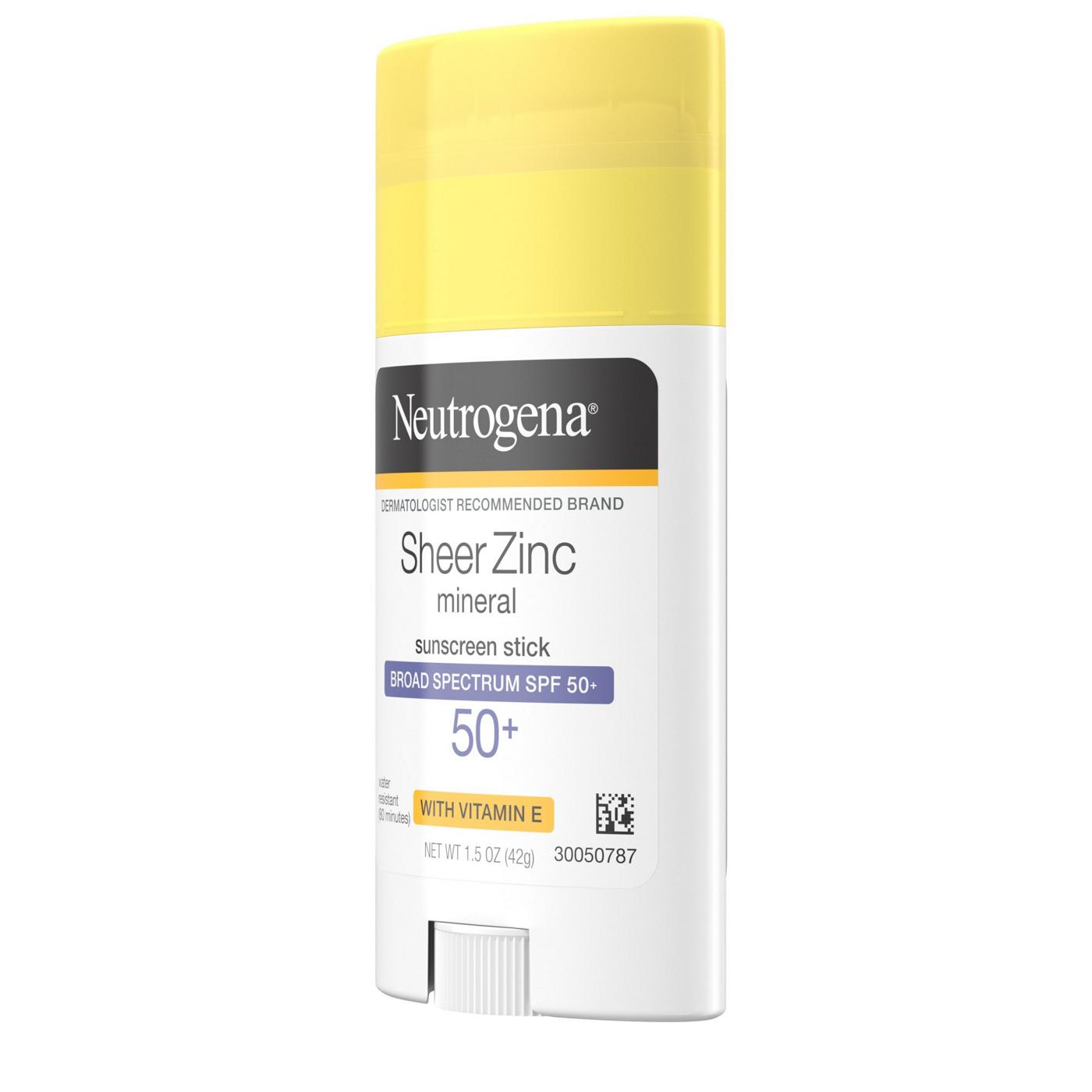 Neutrogena Sheer Zinc Mineral Sunscreen Stick - SPF 50+; image 7 of 7