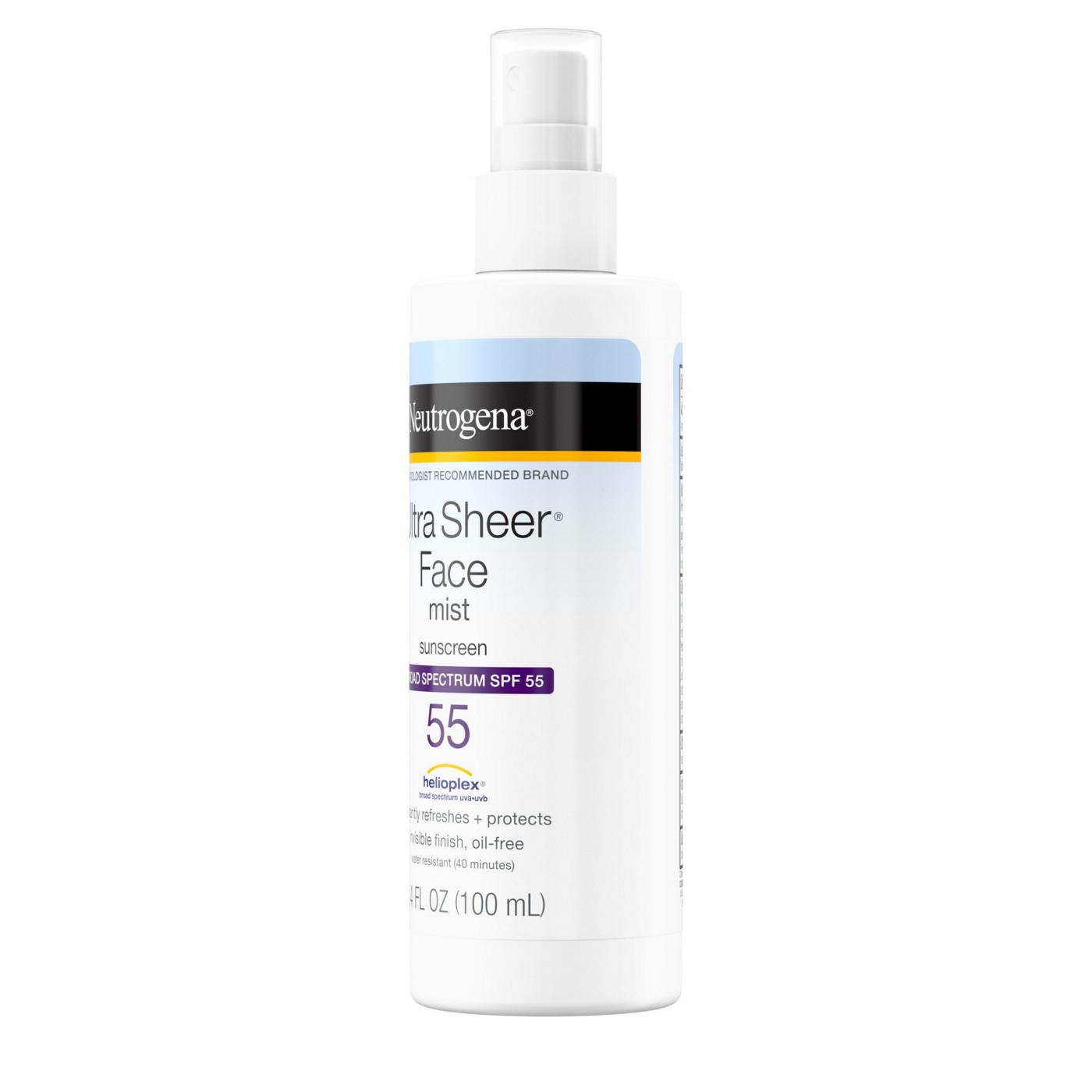 Neutrogena Ultra Sheer Face Mist Sunscreen - SPF 55; image 3 of 7