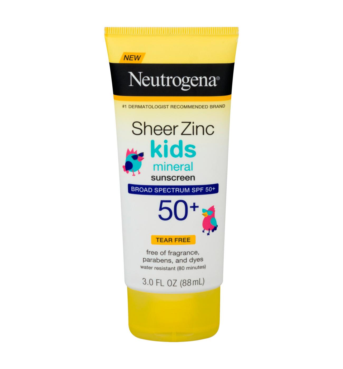 Neutrogena Sheer Zinc Kids Mineral Sunscreen Lotion - SPF 50+; image 1 of 3