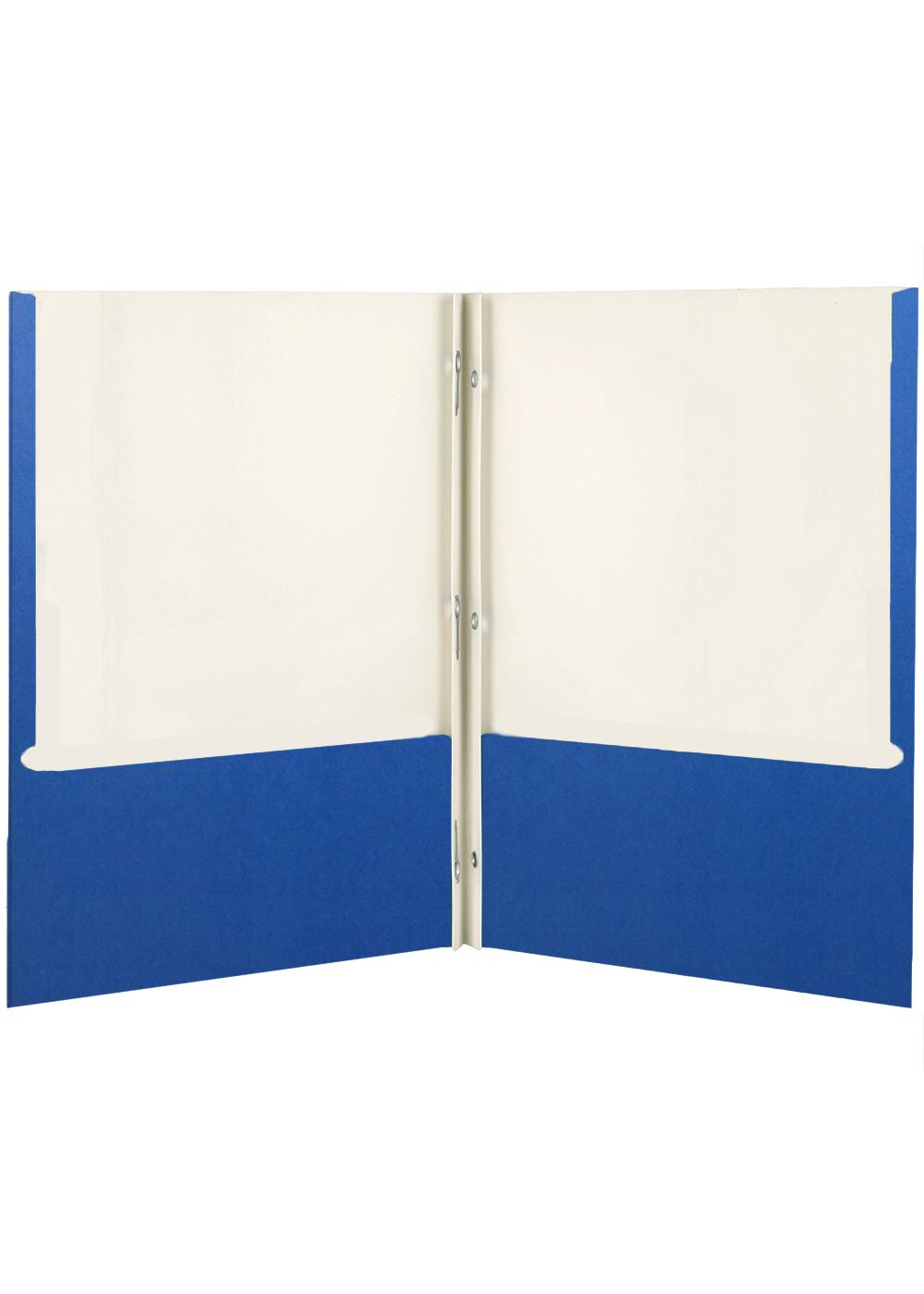 H-E-B Pocket Paper Folder with Prongs - Blue; image 2 of 2