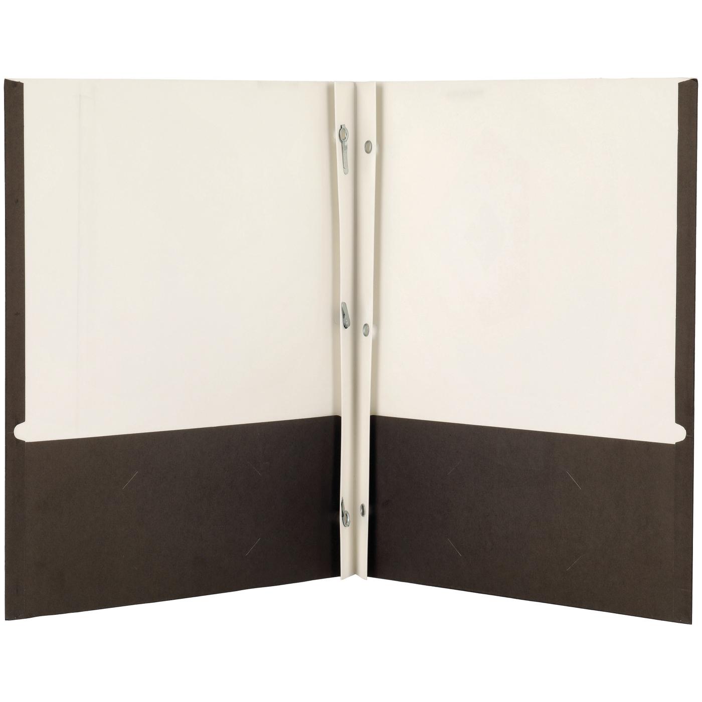HEB Pocket Paper Folder with Prongs Black Shop Folders at HEB